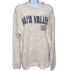 Napa Valley California 1862 Womens Fleece  Crewneck Sweatshirt Size S Oversized
